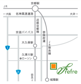 京都リフレ新薬株式会社　地図